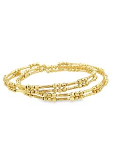 Estate Collection of (2) Yellow Gold Bangle Bracelets 