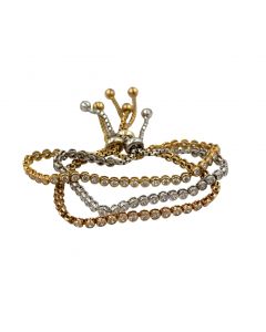Estate Collection of (3) Gold Plated and Sterling Silver CZ Bracelets 