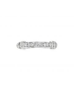 Estate Vintage White Gold Diamond Wedding Ring  