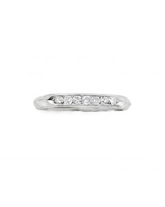 Estate Vintage White Gold and Diamond Wedding Ring 