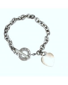 Vintage Sterling Silver Tiffany & Co  Charm Toggle Bracelet