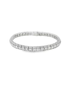 18K White Gold Diamond Bracelet.