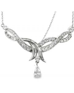 Estate Vintage Diamond Pendant Necklace