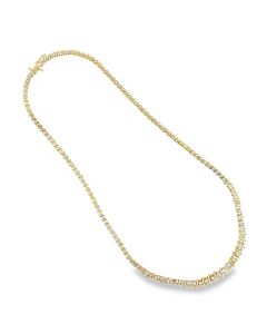 Vintage 14K Yellow Gold Diamond Rivera Necklace