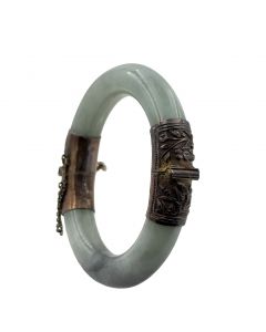 Vintage Nephrite Jade Bangle Bracelet 
