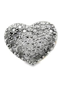 18k Yellow Gold Diamonds Heart Pendant.