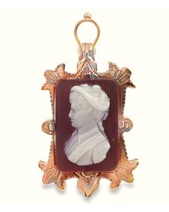 Victorian Hardstone Double Sided Cameo Pendant.