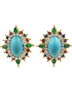 Vintage Diamond Gemstone Earrings.