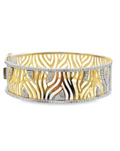 18K Gold Diamond Bangle