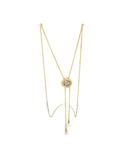 Yellow Gold Diamond Seal Of Love Slide Pendent/Necklace 