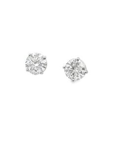 Vintage Diamond Studs set with two diamonds weighing 2.16Cts