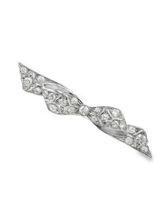 Art Deco Diamond Bow Brooch 