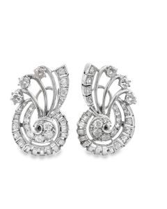 18k Retro Diamond Earrings