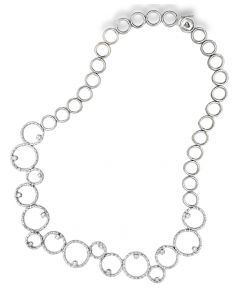 18K White Gold Diamond Necklace. 
