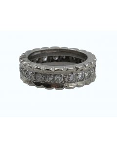 Vintage White Gold Diamond Eternity Band