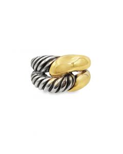 David Yurman Two Tone  Infinity Knot Ring.