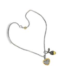 David Yurman Pine Cone & Cable Heart Pendants