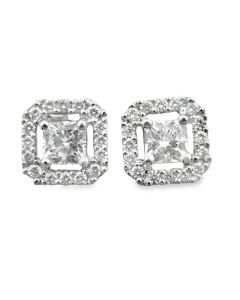 18K Diamond Hearts On Fire Earrings. 