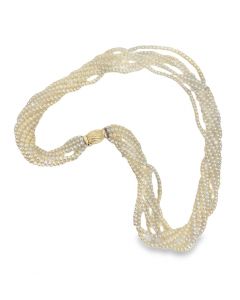 Vintage Multistrand Cultured Pearl Necklace