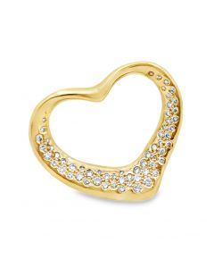 Large 18K Diamond Heart Pendant by Elsa Peretti for Tiffany & Co. 