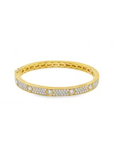 18k Yellow Gold  and Diamond Bangle by Roberto Coin