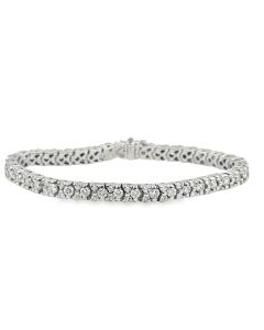 14K white gold diamond bracelet.