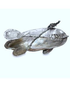 Gorham Narragansett Sterling Silver Salt & Pepper Cellar with Spoons. 