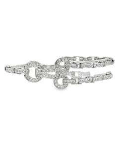 Vintage 18K White Gold Diamond Bracelet 