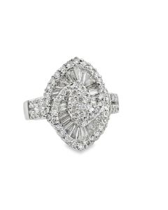 18K White Gold Diamond Ring 