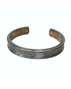 Tiffany & Co. 1837 Sterling Silver and Titanium Bangle Bracelet.