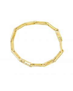 Vintage 1970s 18K Yellow Gold Link Bracelet by Ed Wiener, 8¾