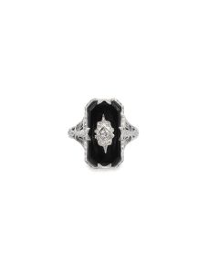 Art Deco Onyx Diamond Ring