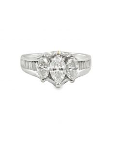 Vintage Three‑Stone Diamond Ring