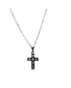 Antique Diamond Cross Necklace