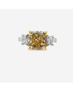 Fine Fancy Yellow Diamond Engagement Ring.