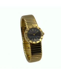 Fine Quartz 18K Yellow Gold Bulgari Tubogas Wrist Watch 