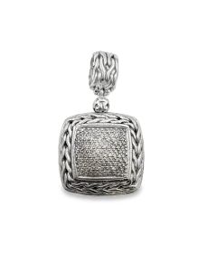 Medium John Hardy Diamond Square Pendant
