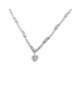 Vintage 18K White Gold Diamond Necklace by Judith Ripka.
