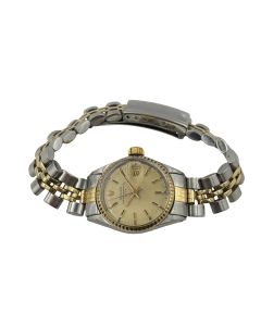 Ladies Two‑Tone Rolex Datejust Wristwatch, Ref. 6517, Circa 1969