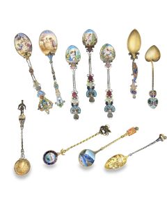 Vintage Enamel Spoons (11) 
