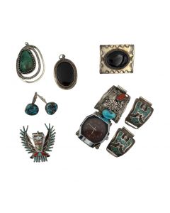 Sterling Silverr (1) Pendant (2) Brooch