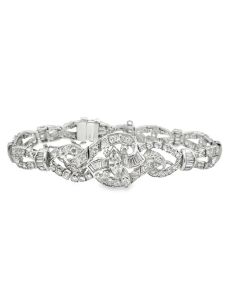 1950s Platinum Diamond Bracelet.