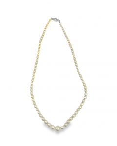 Vintage Graduating Cultured Pearl Necklace.
