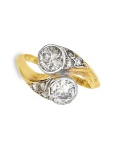 Vintage Diamond Bypass Ring.