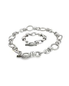 Vintage Sterling Silver Necklace and Bracelet from the Pomellato “67 Collection."