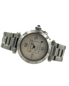 Steel Cartier Pasha 38mm Ref 2378 Automatic Wrist Watch.