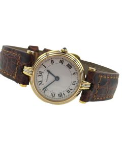 Ladies 18K Cartier Vandome Trinity Wristwatch Circa 1980's.
