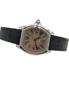 Ladies 18K White Gold Diamond Cartier Roadster Ref 2723