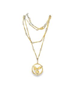 Vintage 18K yellow gold Baraka necklace.