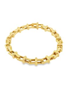 18K Yellow Gold Tiffany & Co T Chain Link Bracelet 